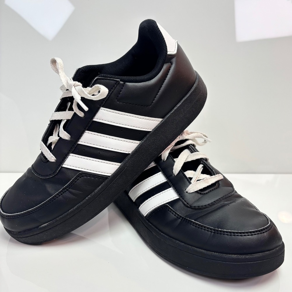 Adidas Hoops 3.0 Low Kids Sneakers Black White HP8961 Size 4.5Y